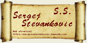 Sergej Stevanković vizit kartica